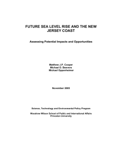 Future Sea Level Rise and the New Jersey Coast
