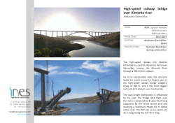 High-speed railway bridge over Almonte river