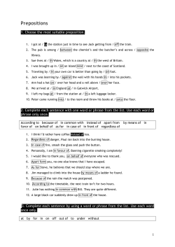Choose the most suitable tense