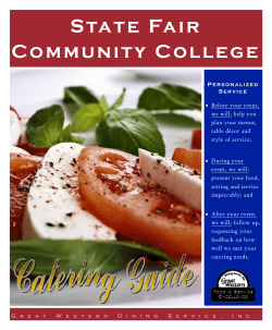 Catering Guide - State Fair Community College