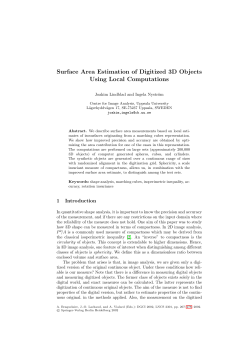 Surface Area Estimation of Digitized 3D Objects Using Local