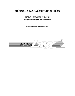 225-5230 225-5231 Assmann Psychrometer Manual