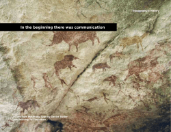In the beginning there was communication
