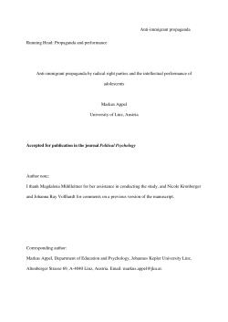 Radical Right Propaganda and intellectual - AOM