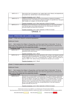 Mathematics Florida Standards 5th Grade
