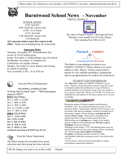 the newsletter - Burntwood Elementary School