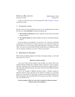 Instructor`s notes - Cornell Math