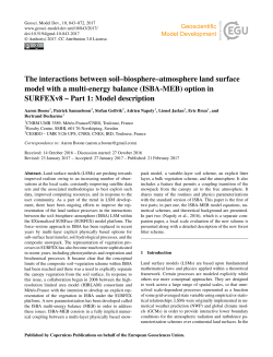 The interactions between soil&ndash;biosphere&ndash;atmosphere land surface