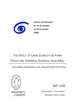 The Effect Of Land Scarcity On Farm Structure