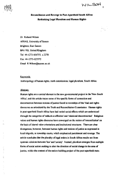 Reconciliation and Revenge in Post