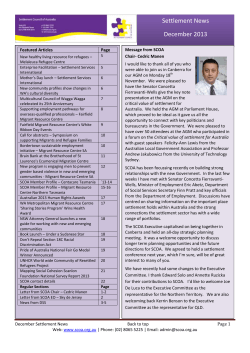 Settlement News December 2013 - Settlement Council of Australia