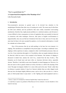 &ldquo;You`re a good friend, bro!&rdquo;1 A Corpus-based