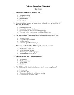 Quiz on Samuel de Champlain - Office national du film du Canada