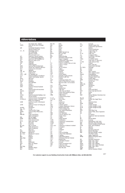 Abbreviations - RSMeans Online