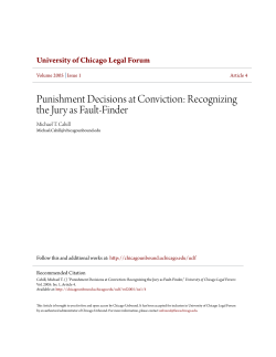 Punishment Decisions at Conviction