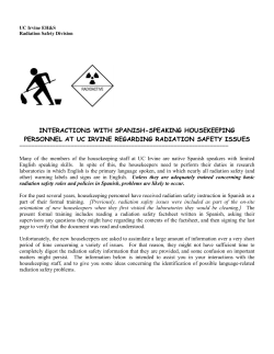 Interactions With Spanish-Speaking Housekeeping Personnel