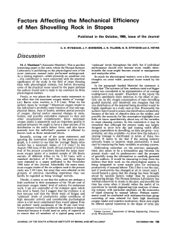 Factors Affecting the Mechanical Efficiency Discussion