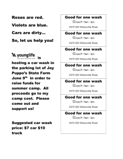 Roses are red. Violets are blue. Cars are dirty… So, let us help you!