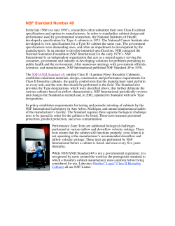 NSF Standard Number 49