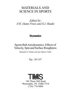sports ball aerodynamics: effects of velocity, spin and