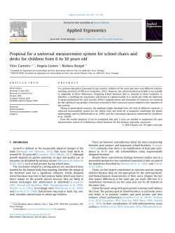 Proposal for a universal measurement system for school chairs and