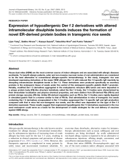 Expression of hypoallergenic Der f 2 derivatives with altered