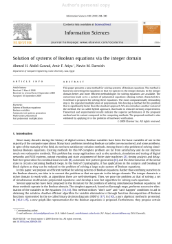 Solution of systems of Boolean equations via the integer
