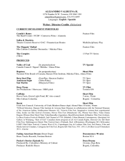 ALEJANDRO VALBUENA H. Writer / Director