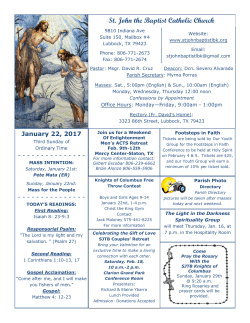 January 22, 2017 - Saint John the Baptist Catholic Church