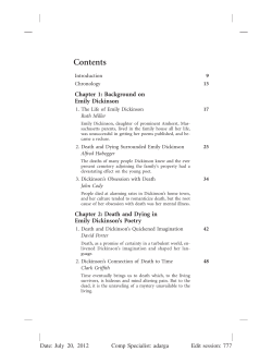 Social Issues in Literature: Death and Dying in the Poetry of Emily