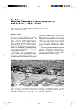 FRACTURED SILTSTONES IN SUSIVUORI ESKER CLOSE TO