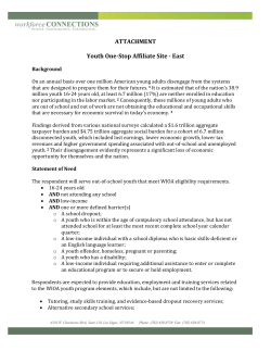 ATTACHMENT Youth One-Stop Affiliate Site - East