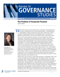 The Problem of Corporate Purpose