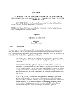 PDF Ord - Mount Olive Township