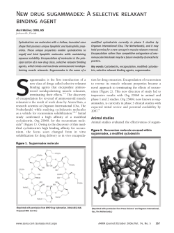 New drug sugammadex: A selective relaxant binding agent