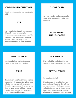 Membership Board Game &ndash; Mentor Cards