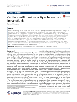 On the Specific Heat Capacity Enhancement in