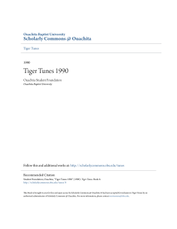 Tiger Tunes 1990 - Scholarly Commons @ Ouachita