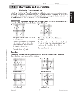 Study Guide and Intervention