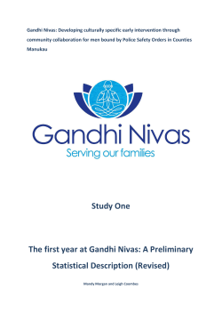 The first year at Gandhi Nivas: A Preliminary Statistical Description