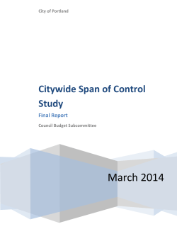DRAFT-Citywide Span of Control Study