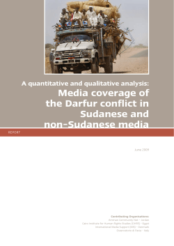 Media coverage of the Darfur conflict in Sudanese and non