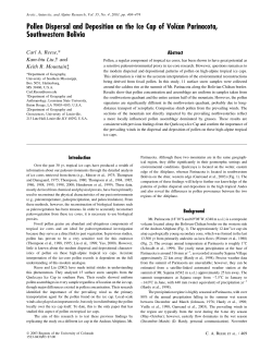 Pollen Dispersal and Deposition on the Ice Cap of Vol&acute;can
