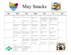 May Snacks - Creative Kids Preschool of Alliston