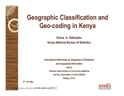 Geographic Classification and Geo-coding in Kenya - UN-GGIM