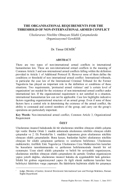 THE ORGANISATIONAL REQUIREMENTS FOR THE THRESHOLD