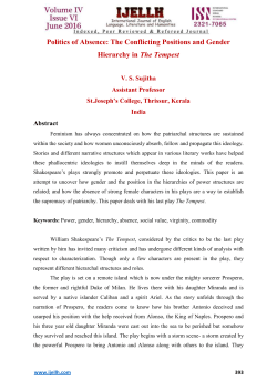 Politics of Absence - St. Josephs College, Irinjalakuda
