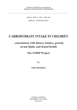 carbohydrate intake in children