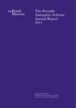 in 2011 - Portable Antiquities Scheme