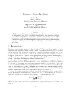 Groups of a Square-Free Order - Rose